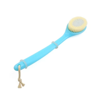 Unique Bargains Soft Bristle Plastic Curved Handle Anti Slip Brush Shower Scrubber - Image 2