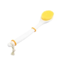Unique Bargains Soft Bristle Curved Plastic Massage Scrub Handle Cleansing Brush