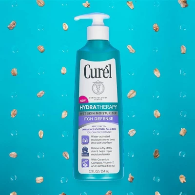 Curel Hydra Therapy Itch Defense In Shower Wet Skin Lotion, Advanced Ceramide Complex Moisturizer Unscented - 12 Fl Oz - Image 6