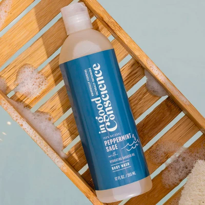 In Good Conscience Peppermint Sage Body Wash -12 Fl Oz. - Image 2