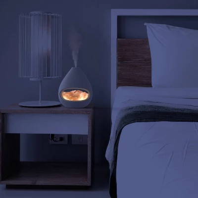 Crystal Himalayan Salt Rock Lamp And Ultrasonic Oil Diffuser - Pure Enrichment - Image 3