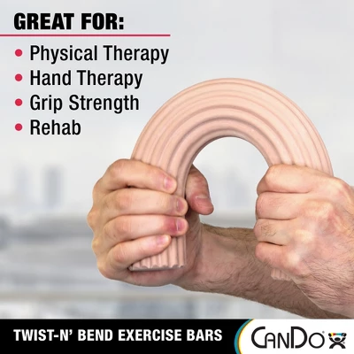 CanDo Twist-n' Bend Flexible Resistance Bars For Grip And Forearm Strengthening, Physical Therapy, Rehabilitation, Injury Recovery, And Pain Relief - Image 2