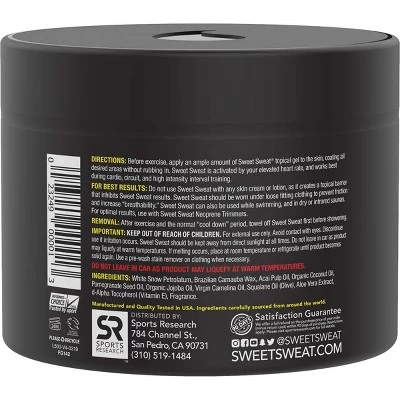 Sports Research 6.5 Oz Sweet Sweat Workout Enhancer Gel