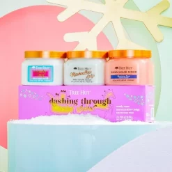 Tree Hut Dashing Through The Glow Body Scrub Gift Set - 3ct