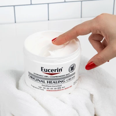 Eucerin Original Healing Cream Fragrance Free Body Cream For Dry Skin Unscented - 16oz - Image 2