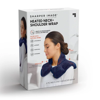 Sharper Image Neck Shoulder Massage Body Wrap - Navy - Image 4