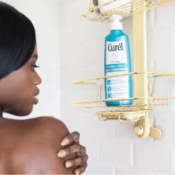 Curel Hydra Therapy Itch Defense In Shower Wet Skin Lotion, Advanced Ceramide Complex Moisturizer Unscented - 12 Fl Oz