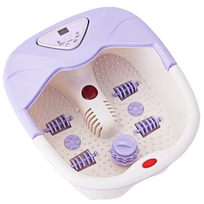 Costway Foot Spa Bath Massager LCD Display Temperature Control Heat Infrared Bubbles Purple - Image 9