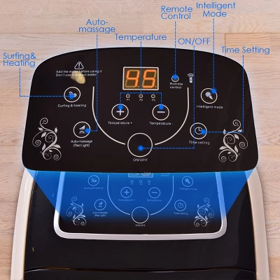 Costway All-In-One Foot Spa Bath Massager Tem/Time Set Heat Vibration W/4 Roller - Image 7