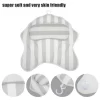Unique Bargains Bath Cushion Non Slip Suction Sups Comfortable Head Rest Bathtub Pillow Gray