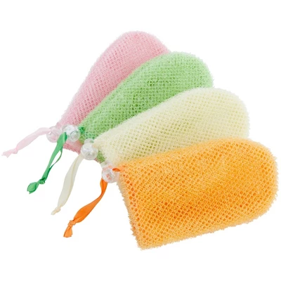 Juvale 4 Pack Soap Savers For Bar Soap With Drawstring Closure, Mesh Pouch For Exfoliating (4 Colors, 3.5 X 6 In) - Image 7