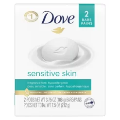 Dove Beauty Sensitive Skin Moisturizing Unscented Beauty Bar Soap