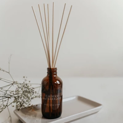 Sweet Water Decor Teakwood And Mahogany Amber Reed Diffuser - 3.5oz - Image 2