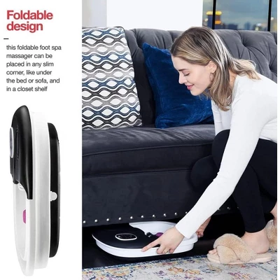 Foot Spa Massager Collapsible Option - Includes Remote Control, Pumice Stone, Heat Option, Bubbles, Jets And Vibration Button - MedicalKinUsa - Image 5