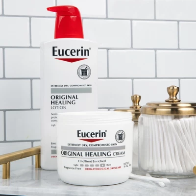 Eucerin Original Healing Cream Fragrance Free Body Cream For Dry Skin Unscented - 16oz - Image 4