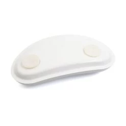 Unique Bargains Bean Shape Neck Back Support Headrest Bathtub Tub Home Bath Spa Pillow Cushion W/ 2 Suction Cups White