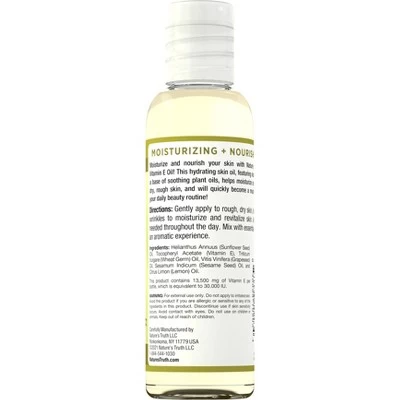 Nature's Truth Vitamin E Oil For Skin 30,000 IU | 4 Oz | Lemon Scented