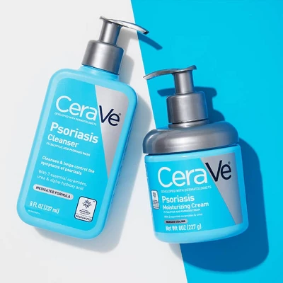 CeraVe Psoriasis Cleanser With Salicylic Acid Psoriasis Wash - Unscented - 8 Fl Oz - Image 3