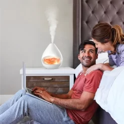 Crystal Himalayan Salt Rock Lamp And Ultrasonic Oil Diffuser - Pure Enrichment