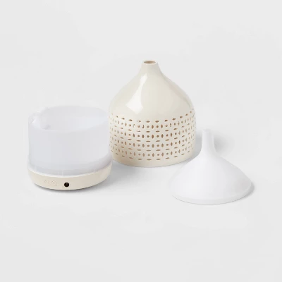 300ml Cutout Ceramic Color Changing Oil Diffuser White - Opalhouse⢠- Image 2