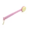 Unique Bargains Soft Bristle Anti Slip Handle Shower Body Rubbing Brush Exfoliating Scrub Tool Pink