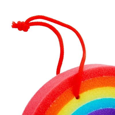 Juvale 3 Pack Rainbow Loofah Body Scrubber, Kids Bath Sponge - Image 5
