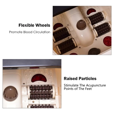 Costway All-In-One Foot Spa Bath Massager Tem/Time Set Heat Vibration W/4 Roller - Image 9