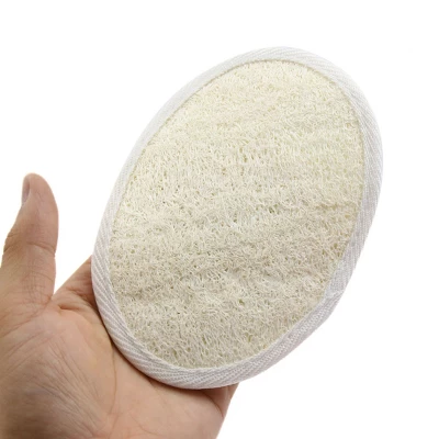 Unique Bargains Bath Shower Exfoliating Oval Pads Luffa Loofah Terry Cloth Cleaning Massage Scrubber Body Brush - Image 2