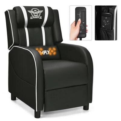 Costway Massage Gaming Recliner Chair Racing Single Lounge Sofa Home Theater Seat - Image 13