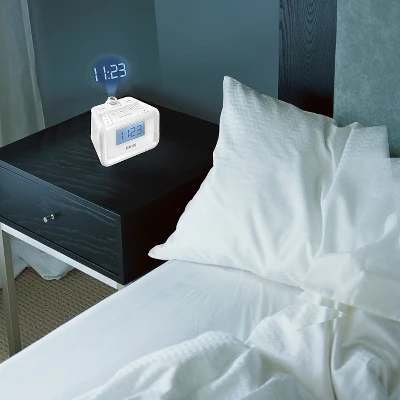 HoMedics Digital Alarm Clock With Night Light Projection & Sound Machine - 8 Soothing Sounds - Image 2
