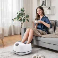 Costway Steam Foot Spa Massager Foot Bath Massager With 3 Heating Levels And Timers