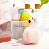 Juvale 3 Pack Pink Flamingo Loofah Bath Sponge Body Scrubber, Kids Loofah Bath (3.5 X 11.5 In)