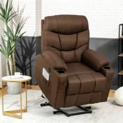 Costway Electric Power Lift Recliner Chair Living Room Sofa Chair With Massage & Heating