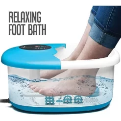 Foot Spa Massager With Heat, 14 Rollers In Foot Shape - 5 In 1 Foot Bath Massager For Tired Feet & Stress Relief - MedicalKingUsa