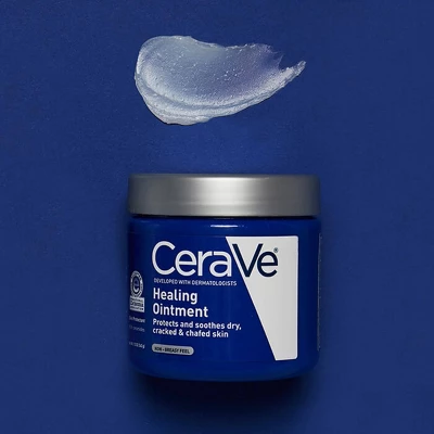 CeraVe Healing Ointment Skin Protectant, Soothes Dry, Cracked And Chafed Skin, Non-Greasy Unscented - 12oz - Image 7