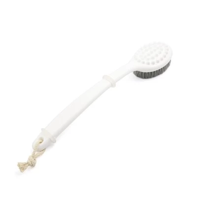Unique Bargains Soft Bristle Pink Curved Plastic Handle Scrub Brush Exfoliating Tool - Image 4