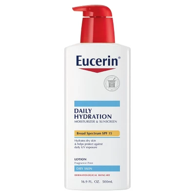 Eucerin Daily Hydration Broad Spectrum SPF 15 Body Lotion Unscented - 16.9 Fl Oz - Image 4