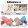 Unique Bargains Bath Massage Pad Back Scrubber Back Brush Exfoliate Feet Scrubber With Suction Cups TPR 2 Pcs
