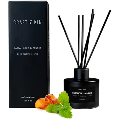 Craft & Kin Scented Oil Rattan Reed Diffuser Set - Image 6