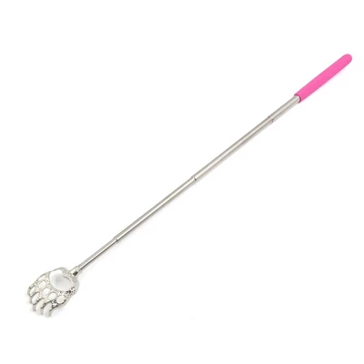 Unique Bargains Portable Extendable Bear Claw Shape Back Itch Comfort Scratcher Tools Fuchsia 22.6" 3pcs