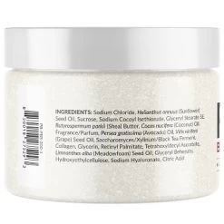 Probiotic Body Scrub With Kombucha, Collagen, Sea Salt & Sugar, Exfoliate Hydrate & Polish Skin, Pure Biology, 12oz