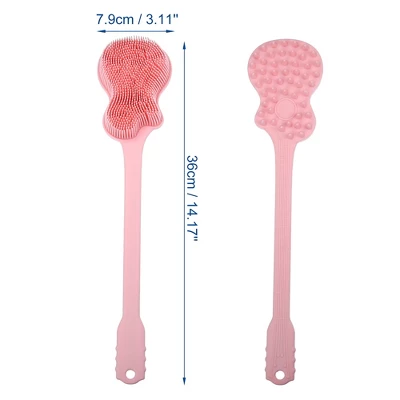 Unique Bargains Shower Back Long Handle Silicone Scrubber Bath Brush - Image 3