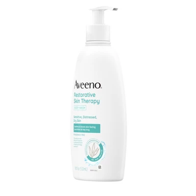 Aveeno Restorative Skin Therapy Sulfate-Free Body Wash - Unscented - 18 Fl Oz - Image 3