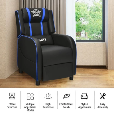 Costway Massage Gaming Recliner Chair Racing Single Lounge Sofa Home Theater Seat - Image 4
