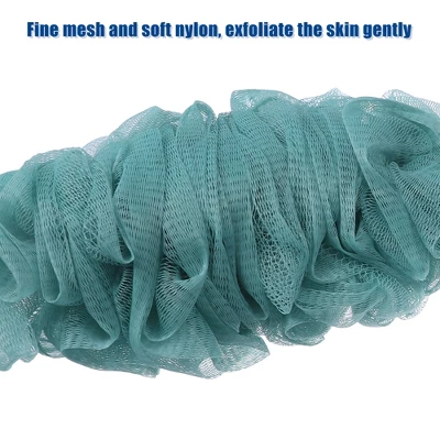 Unique Bargains Body Bath Brush Scrubber Loofah Shower With Long Handle For Skin Exfoliating PP Mesh Blue Pink 2 Pcs - Image 2