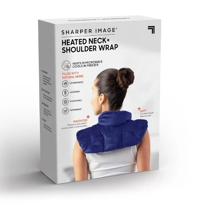Sharper Image Neck Shoulder Massage Body Wrap - Navy - Image 5