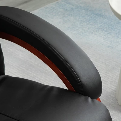 HOMCOM Recliner Chair With Ottoman, Electric Faux Leather Swivel Reclining Chair With 10 Vibration Points, 5 Massage Mode, Remote Control - Image 4