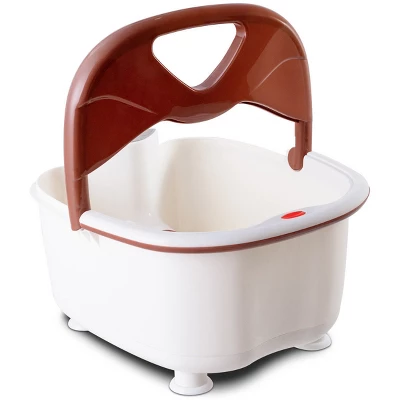 Costway Foot Spa Bath Massager LCD Display Temperature Control Heat Infrared Bubbles Brown - Image 4