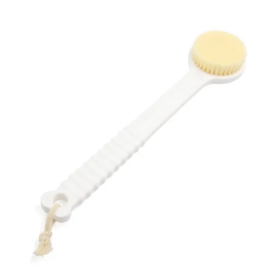 Unique Bargains Soft Bristle Anti Slip Handle Shower Body Rubbing Brush Exfoliating Scrub Tool White - Image 3