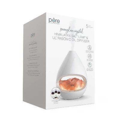 Crystal Himalayan Salt Rock Lamp And Ultrasonic Oil Diffuser - Pure Enrichment - Image 6